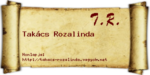 Takács Rozalinda névjegykártya